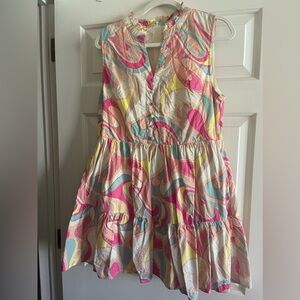 Karlie Abstract Printed Tiered Dress